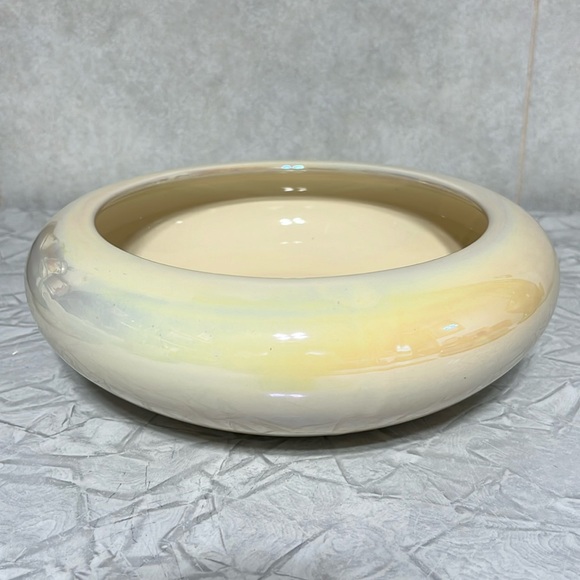 Pier1/Italian iridescent round (9.5) Italian pottery planter mcm NWT - Picture 1 of 9